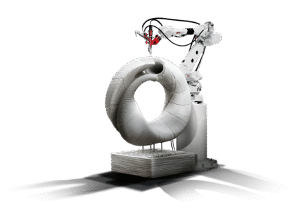 Forma 3D të printuara me beton me teknologjinë Bauminator.