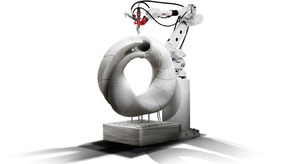 Forma 3D të printuara me beton me teknologjinë Bauminator.